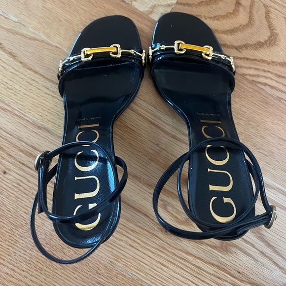 Gucci- Moorea horsebit heel sandals - Picture 2 of 6